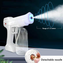 1300W 800ml 110V/220V Household Portable Wireless Sprayer Machine Blue Light Nano Steam Spray Gun Disinfection
